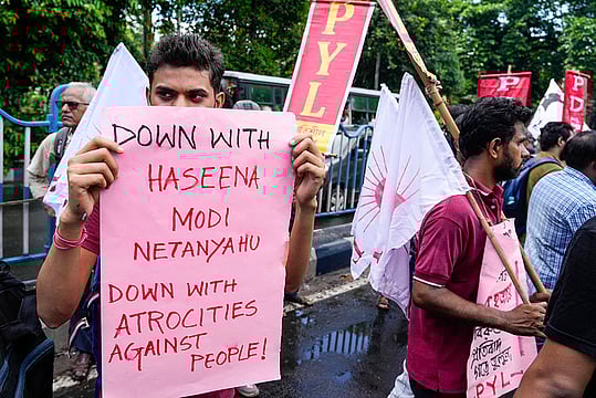 In Photos: Indian Students Show Solidarity to Bangladesh's Anti-Quota Movement